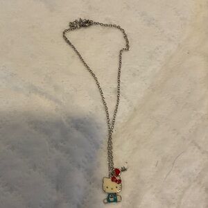 Hello Kitty Silver and Red Kids Necklace or adults